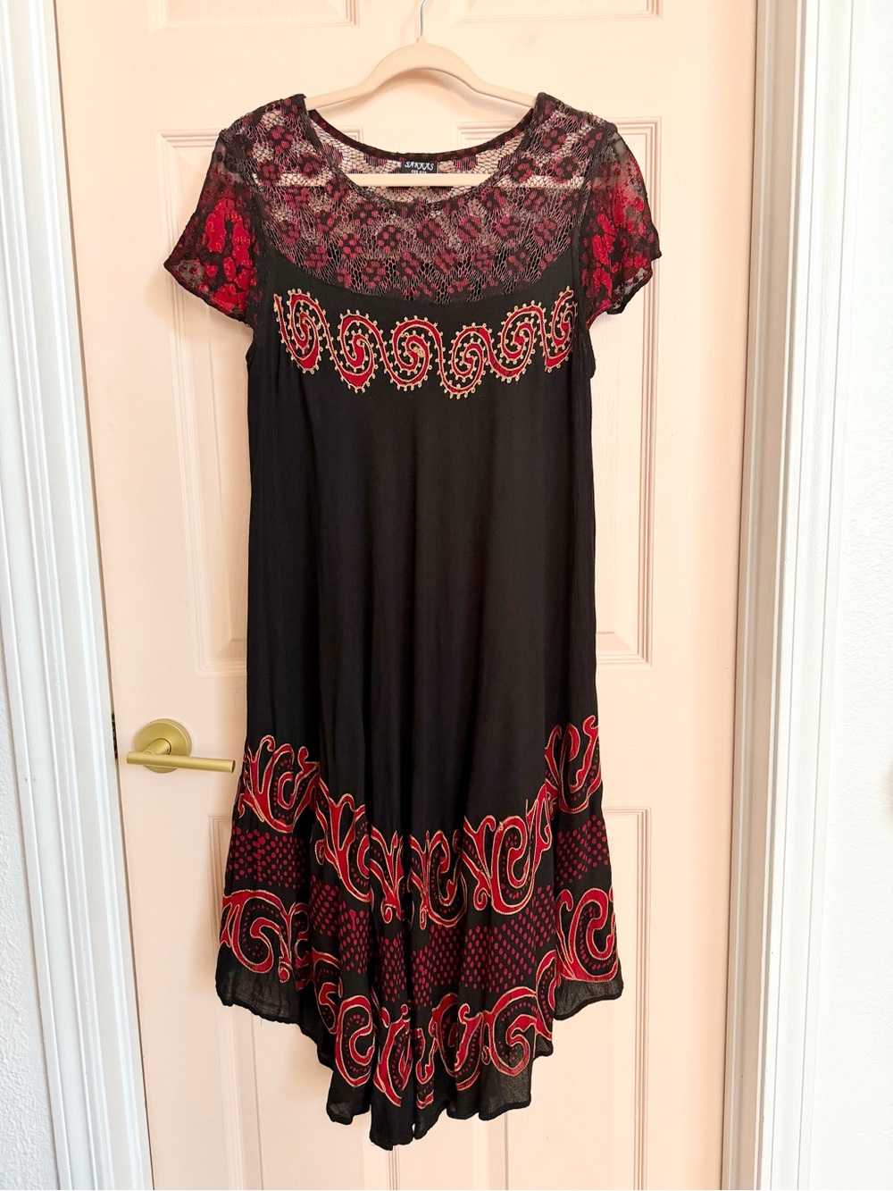 Red and black Sakkas dress